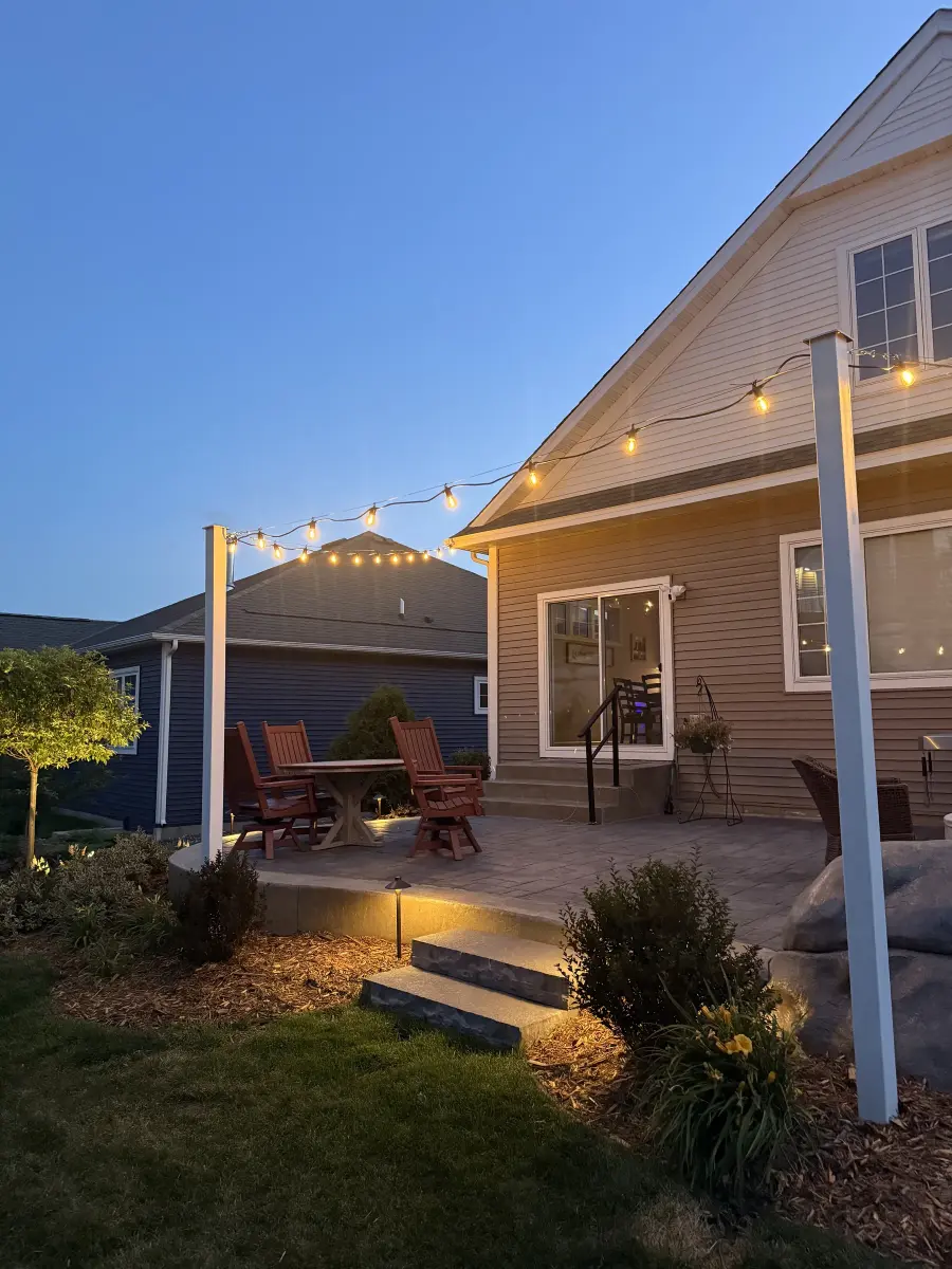 Outdoor living space ready for discreet audio
