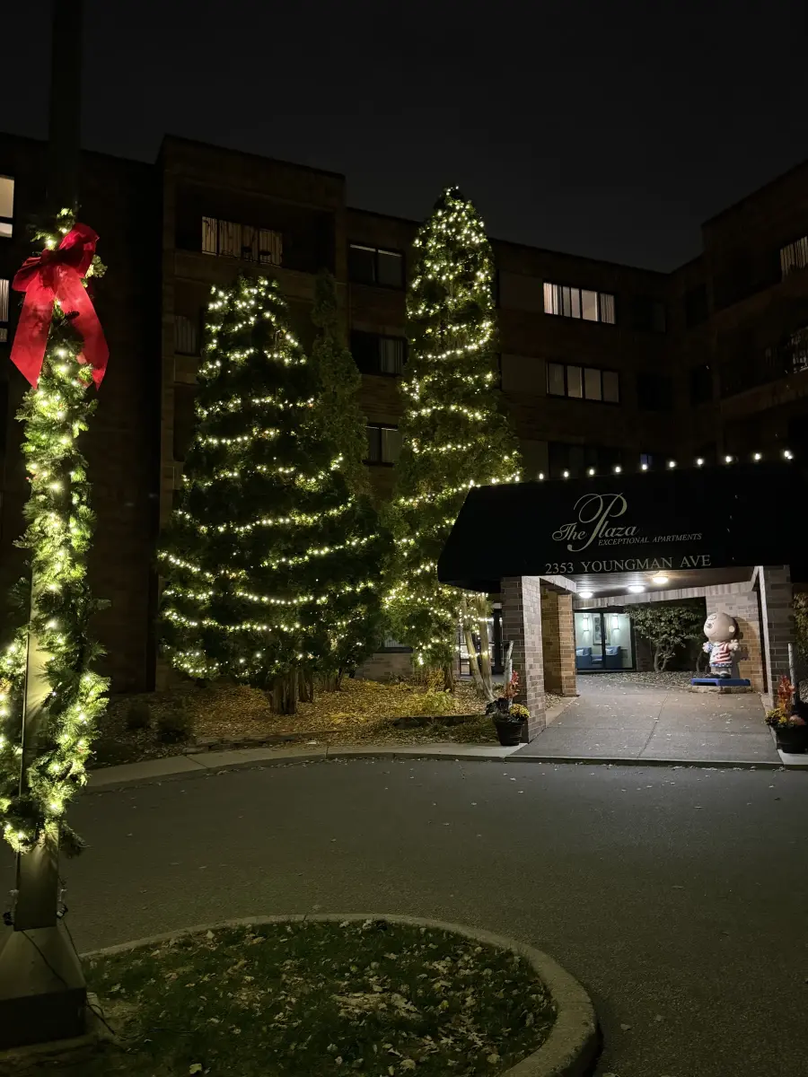 Holiday lighting on a large property